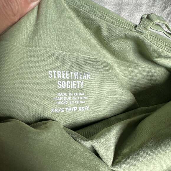 Streetwear Society Other - Streetwear Society Women’s XS/S Green Solid Wireless Stretchy Knit Tank Bralette